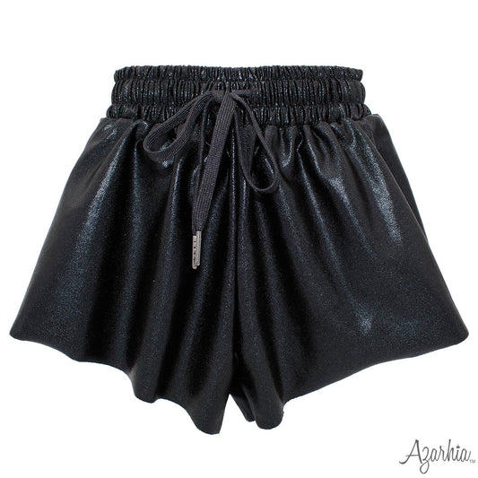 Shimmer Butterfly Shorts-Blk