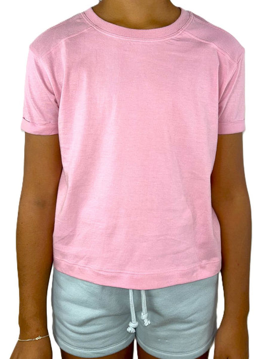 Basic T-Shirt-Pink Cosmos