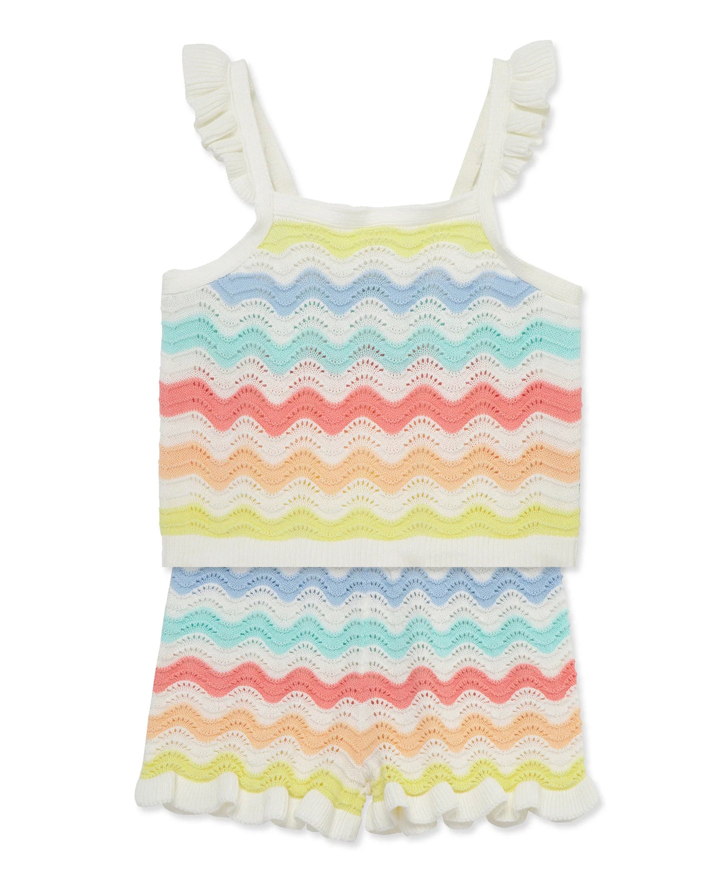 Multi-Color Wavy Pointelle Set