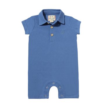 Drift Polo Romper-Royal Pique