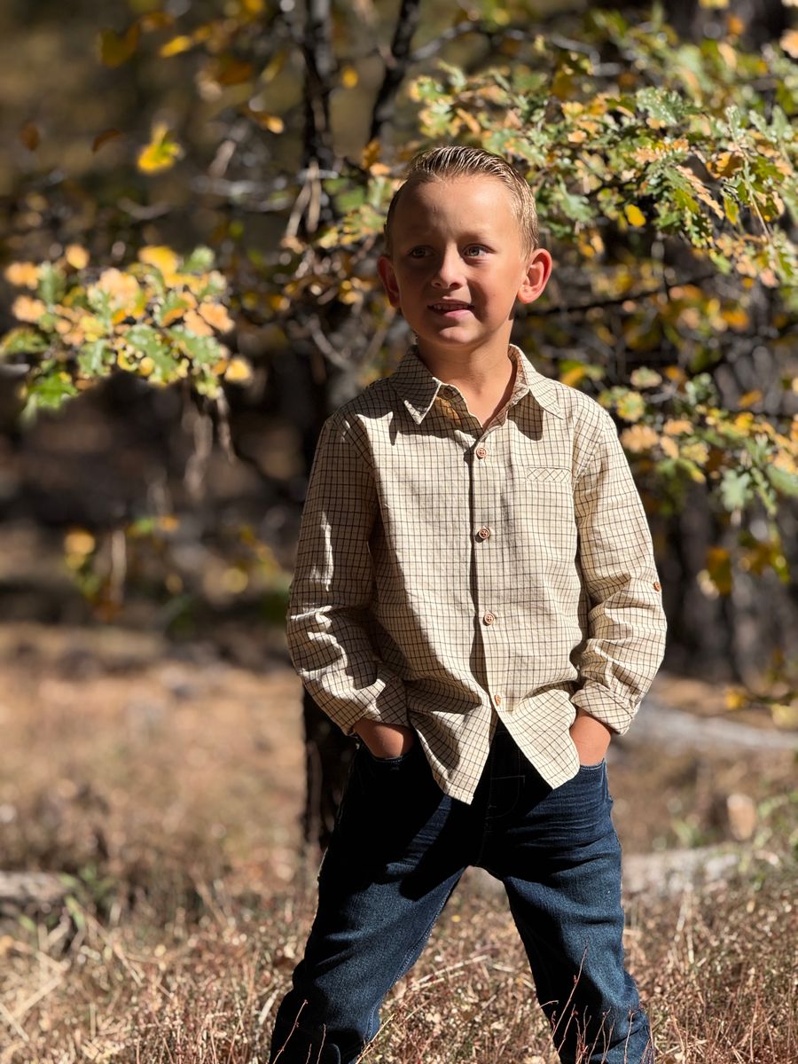 Atwoods Shirt-Cream County Plaid