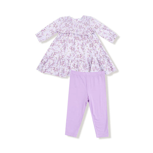 Smocked Dress/Leggings-Sweet Dream Florals