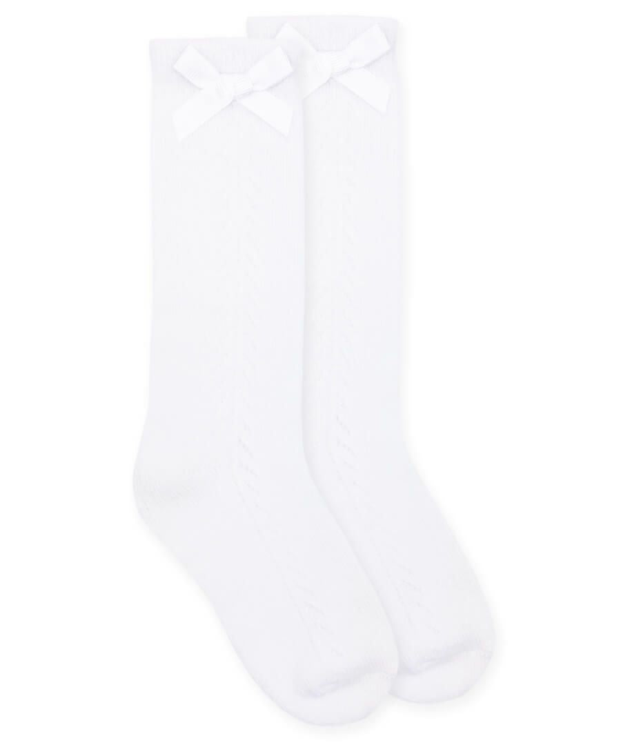Pointelle Bow Knee High Sock