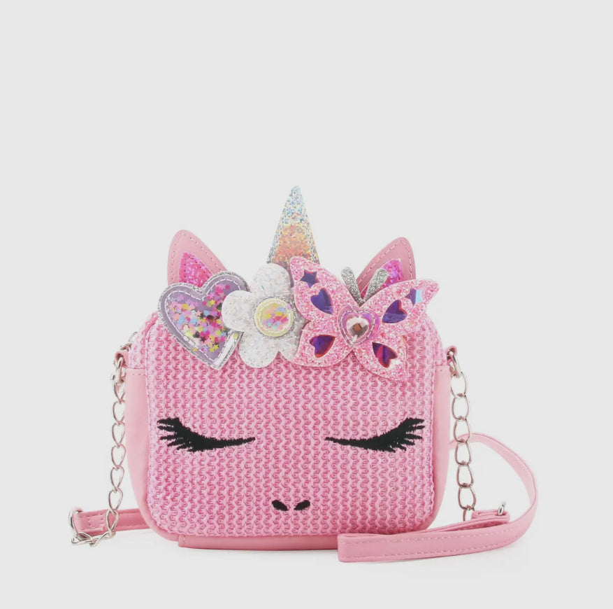 Miss Gwen Unicorn Straw Crossbody