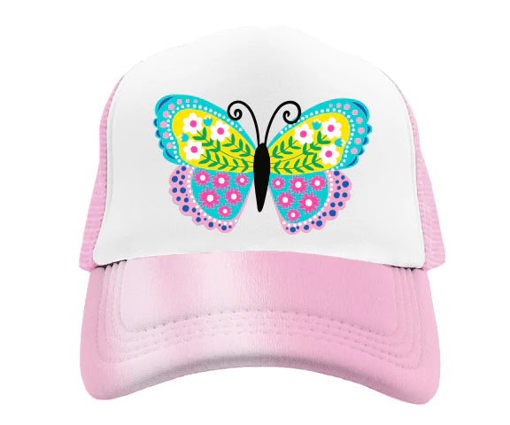 Pink Butterfly Trucker Hat