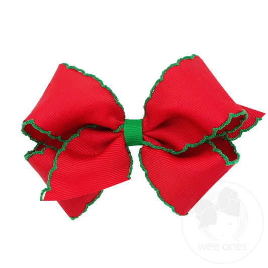King Moonstitch Bow-Red Green