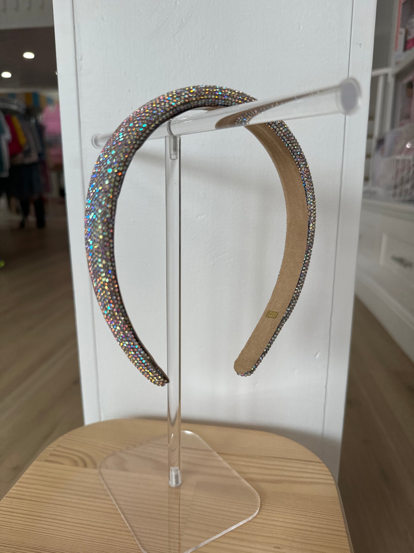 Thin Crystal Headband-Clear