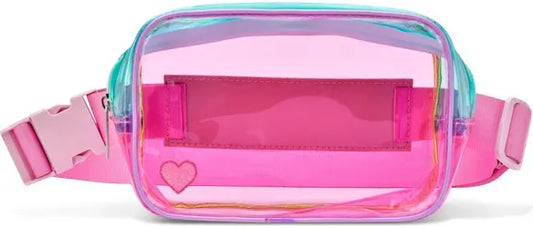 Colorblock Clear Belt Bag