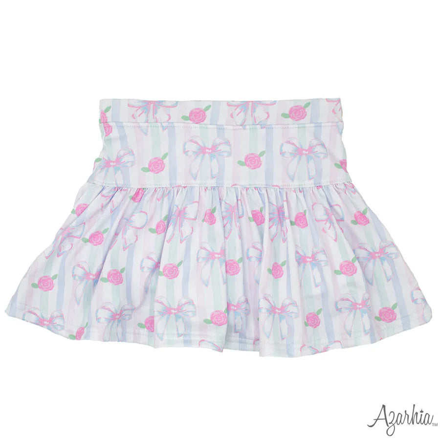 Tennis Skort-Water Color Bows