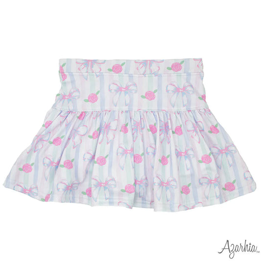 Tennis Skort-Water Color Bows