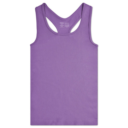 Ribbed Racerback Tank-Violet