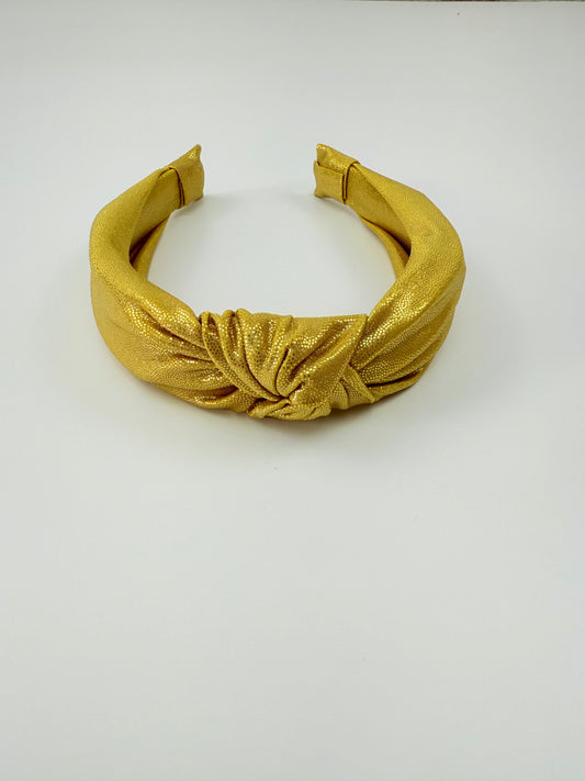 Topknot Headband-Gold Shimmer