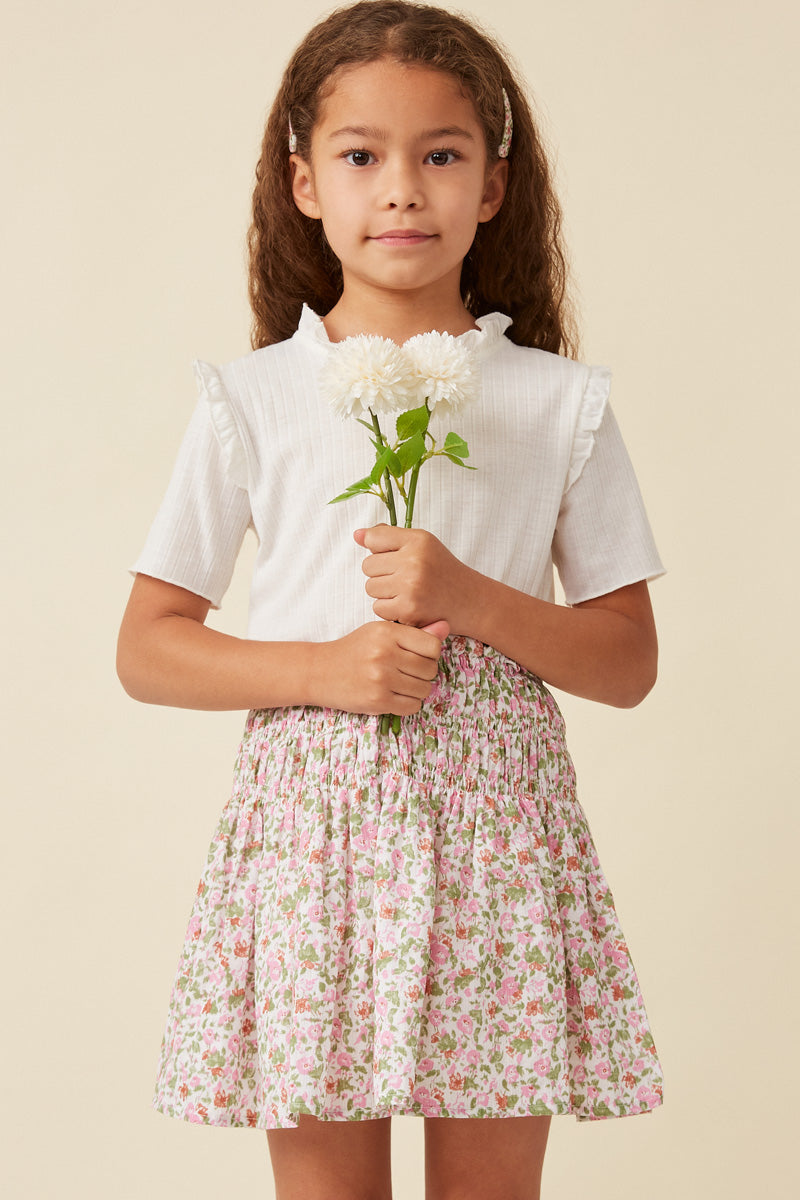 Ditsy Floral Smocked Skirt