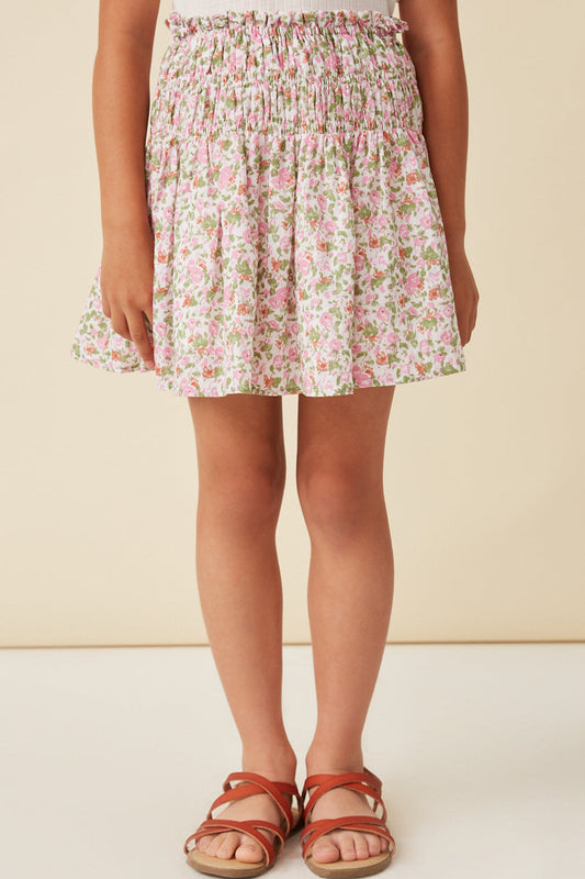Ditsy Floral Smocked Skirt