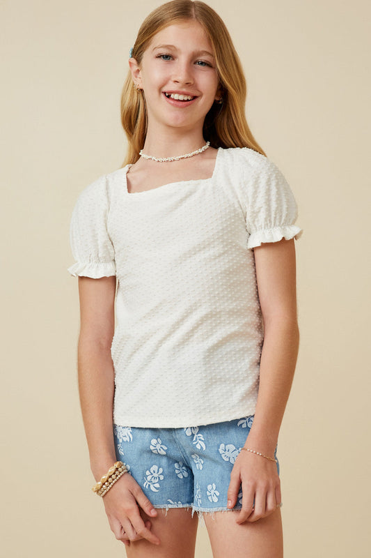 Swiss Dot Top-Off White