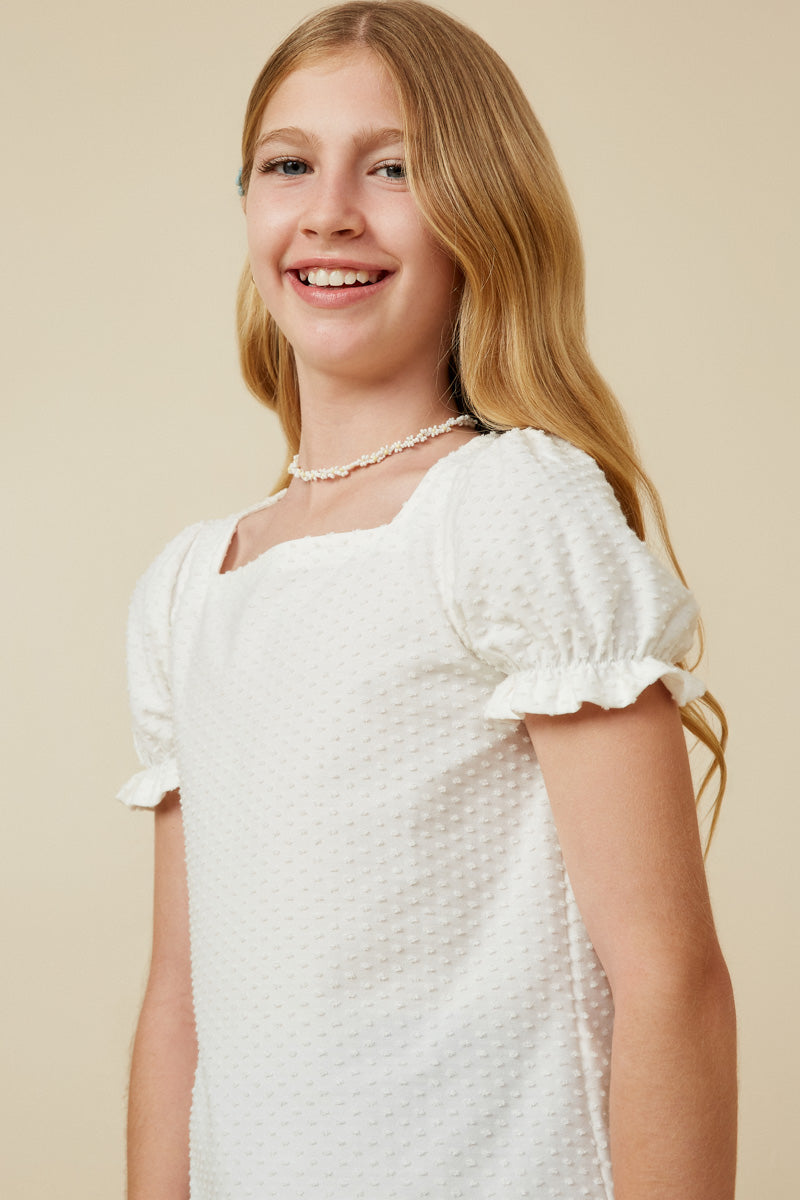 Swiss Dot Top-Off White