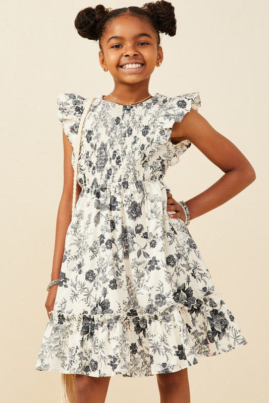 Black Antique Floral Dress