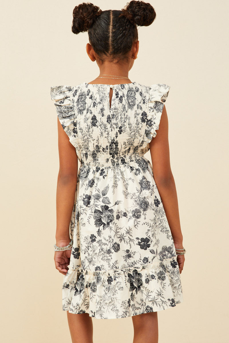 Black Antique Floral Dress