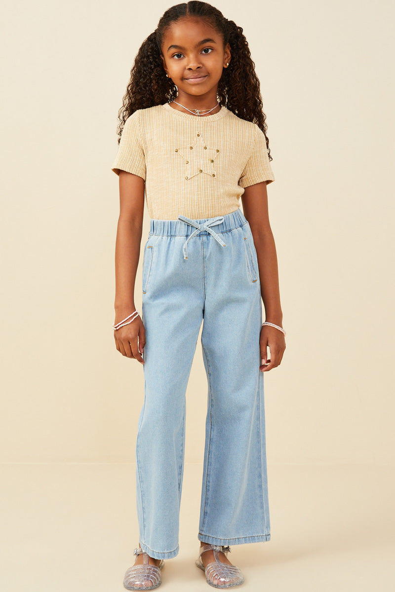 Wide Leg Denim Pants