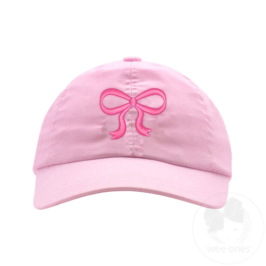 Pink Bow Embroidered Hat-Toddler