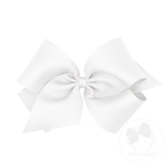 Huge Grosgrain Bow-WHT
