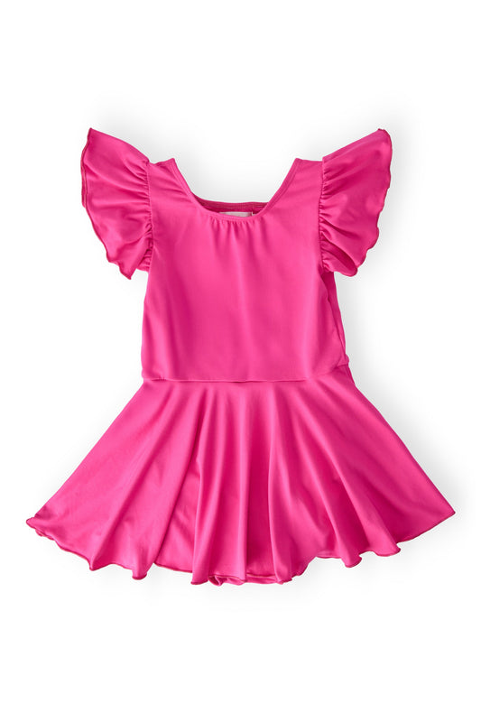 Twirl Leotard-Hot Pink