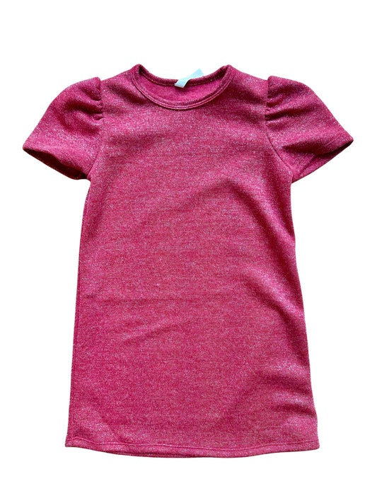 Mink Lurex Dress-Red