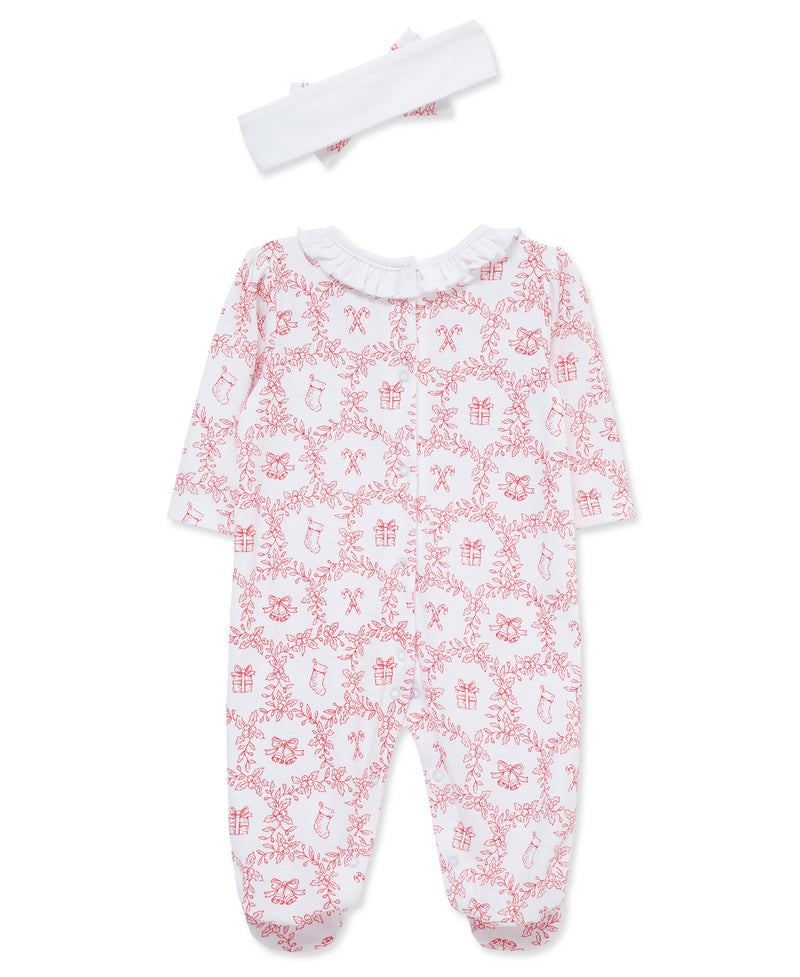 Festive Toile Footie