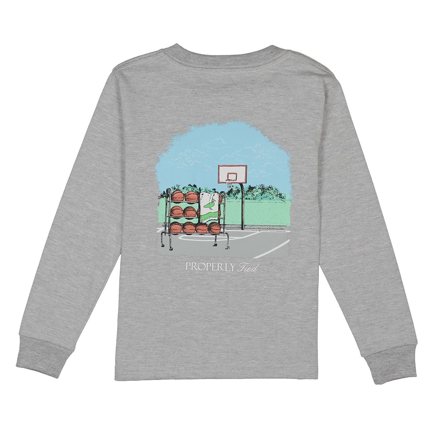 Basketball L/S-Heather Grey