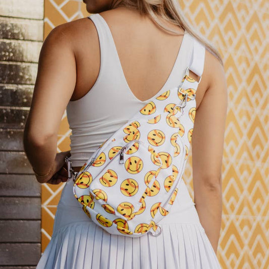 Softball Happy Faces Sling Crossbody