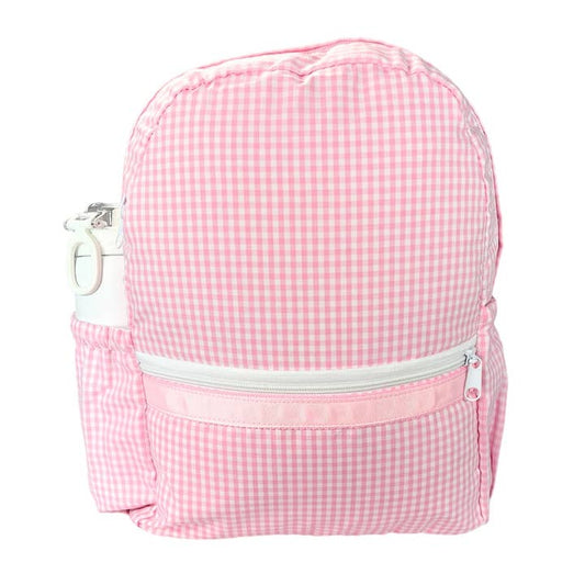 Pink Gingham Backpack-Medium