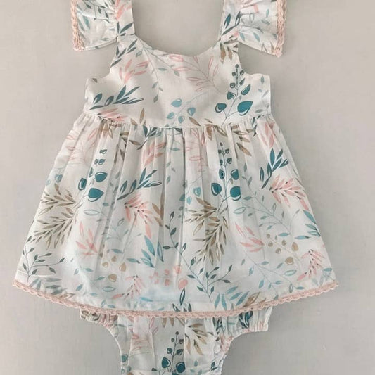 White Tropical Infant Dress