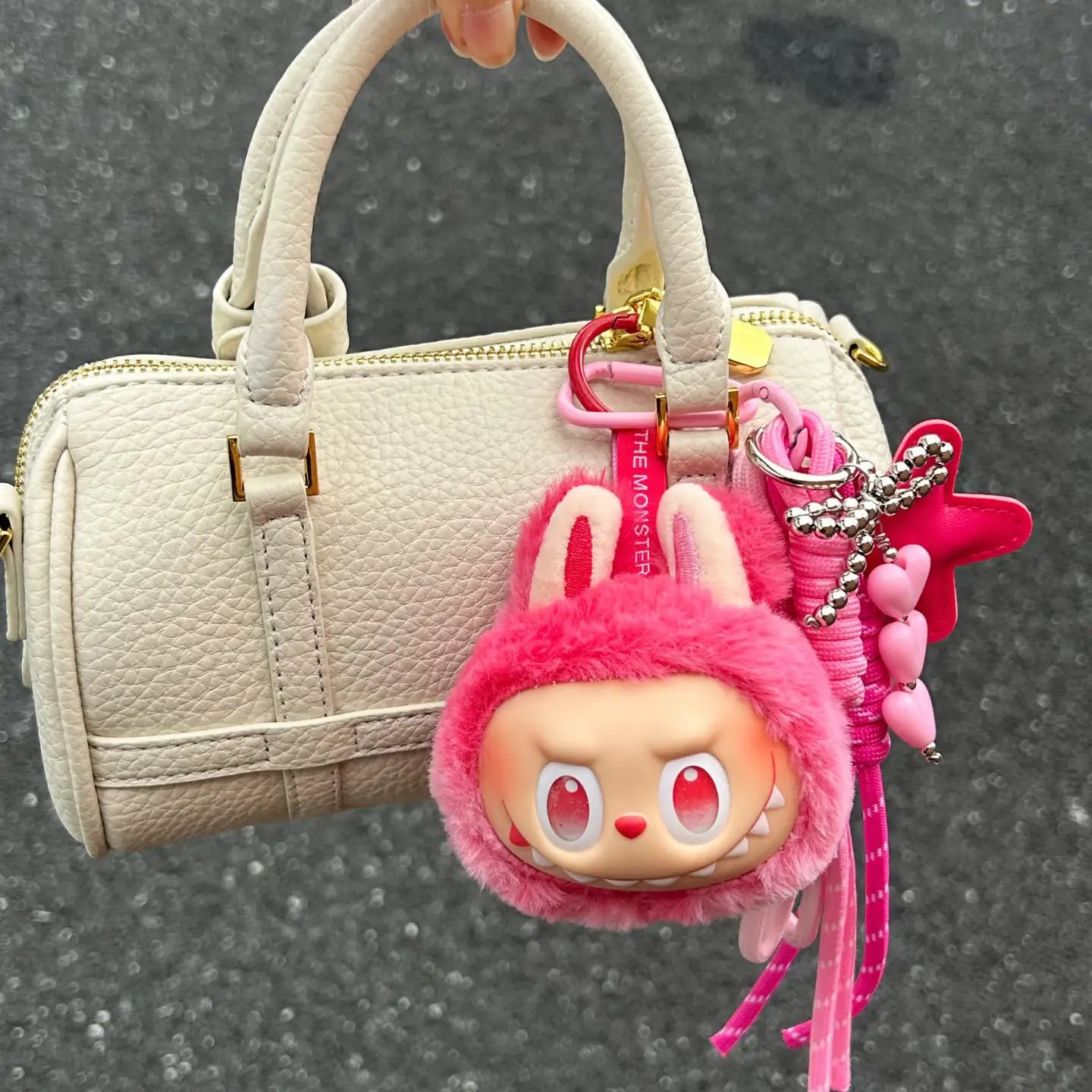 Hot Pink Labubu Keychain