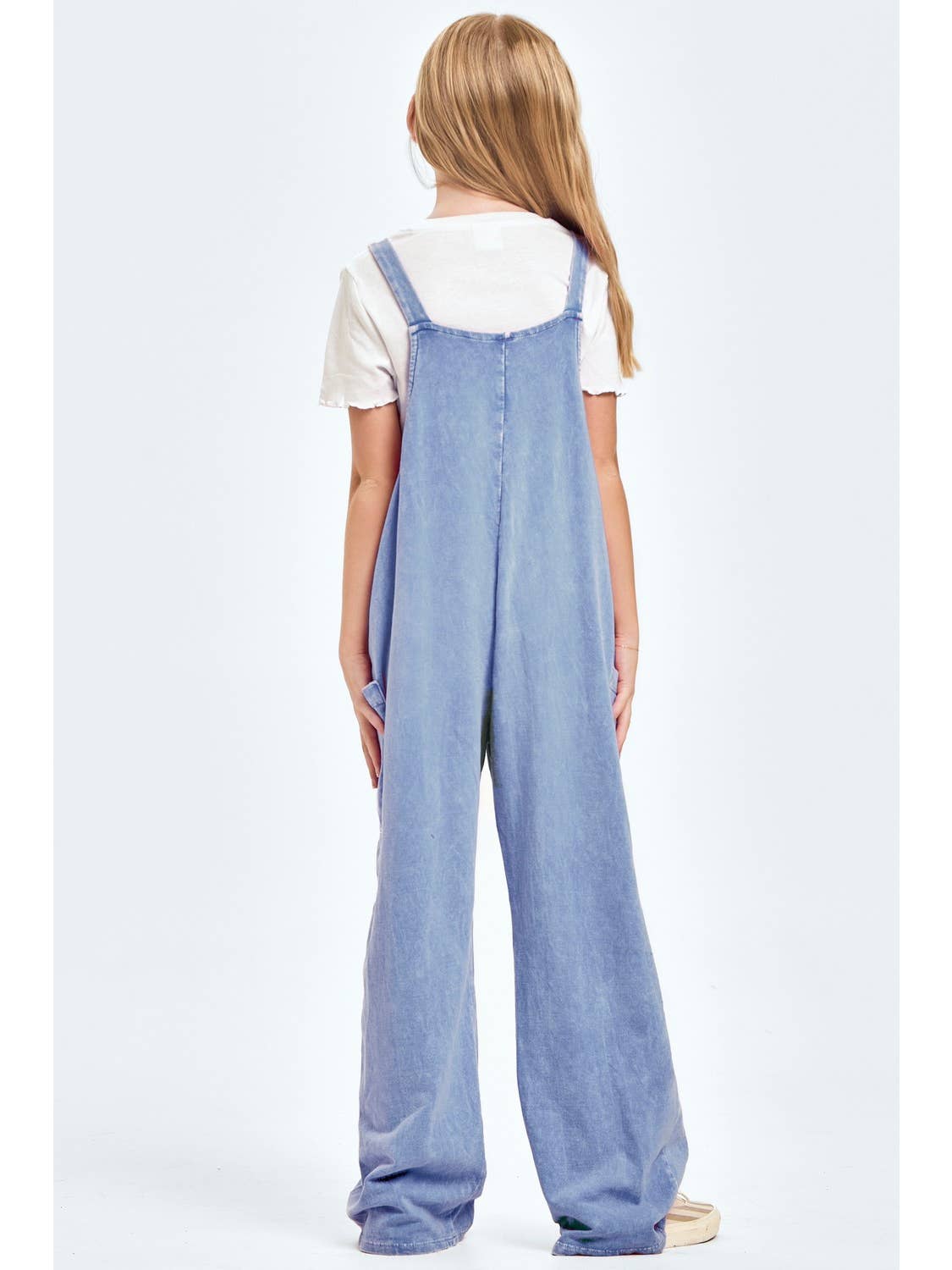 Wide Leg Overalls-Denim