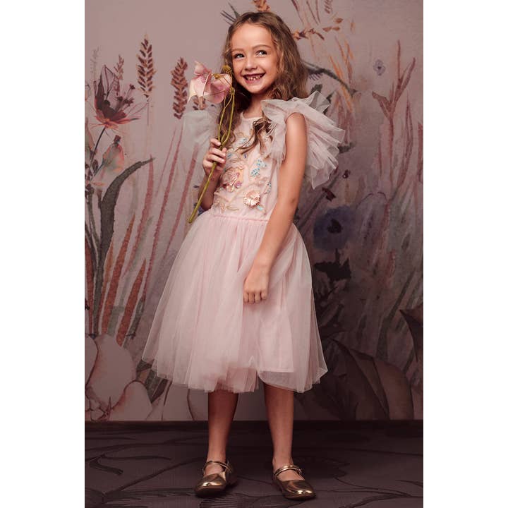 Embroidered Sequin Tulle Dress