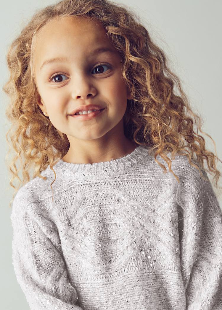 Sequins Sweater-Silver