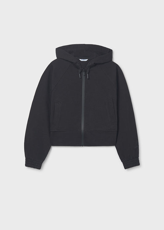 Fleece Zip Up-Black