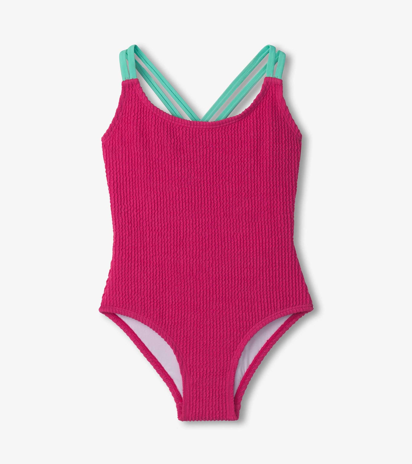 Fuchsia Cross Strap Swimsuit