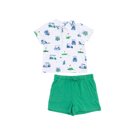 Vintage Golf Carts Polo Shorts