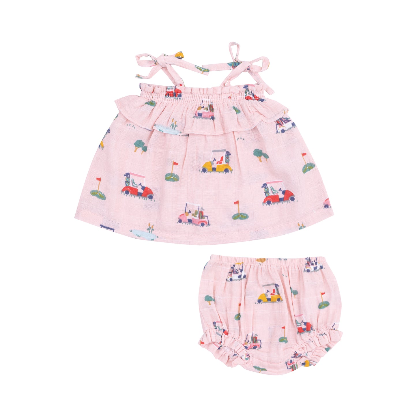Golf Cart Cuties Pink Ruffle Top & Bloomer