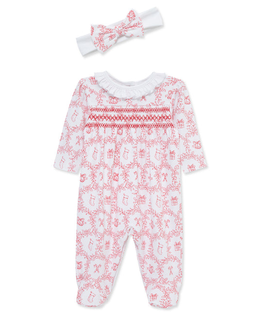 Festive Toile Footie