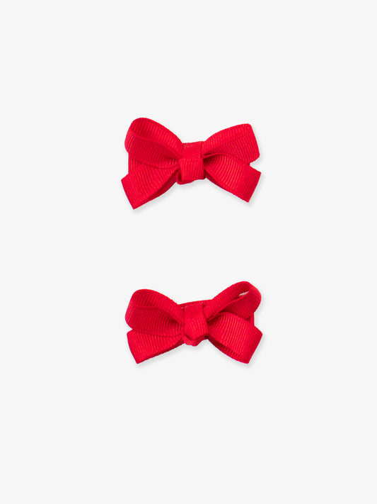 Small Bow Clip Set-Red