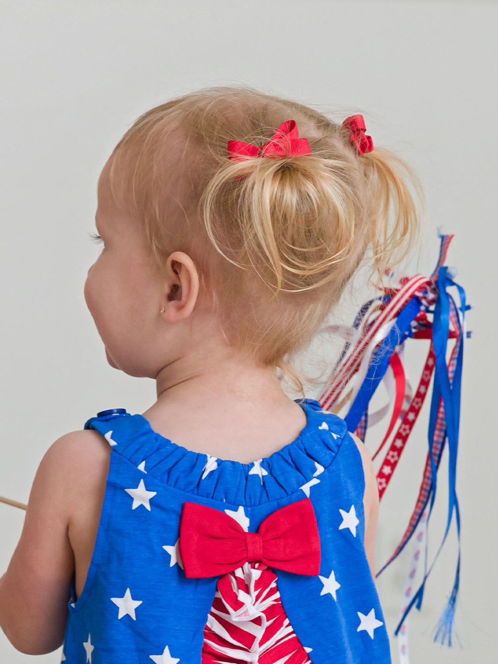 Small Bow Clip Set-Red