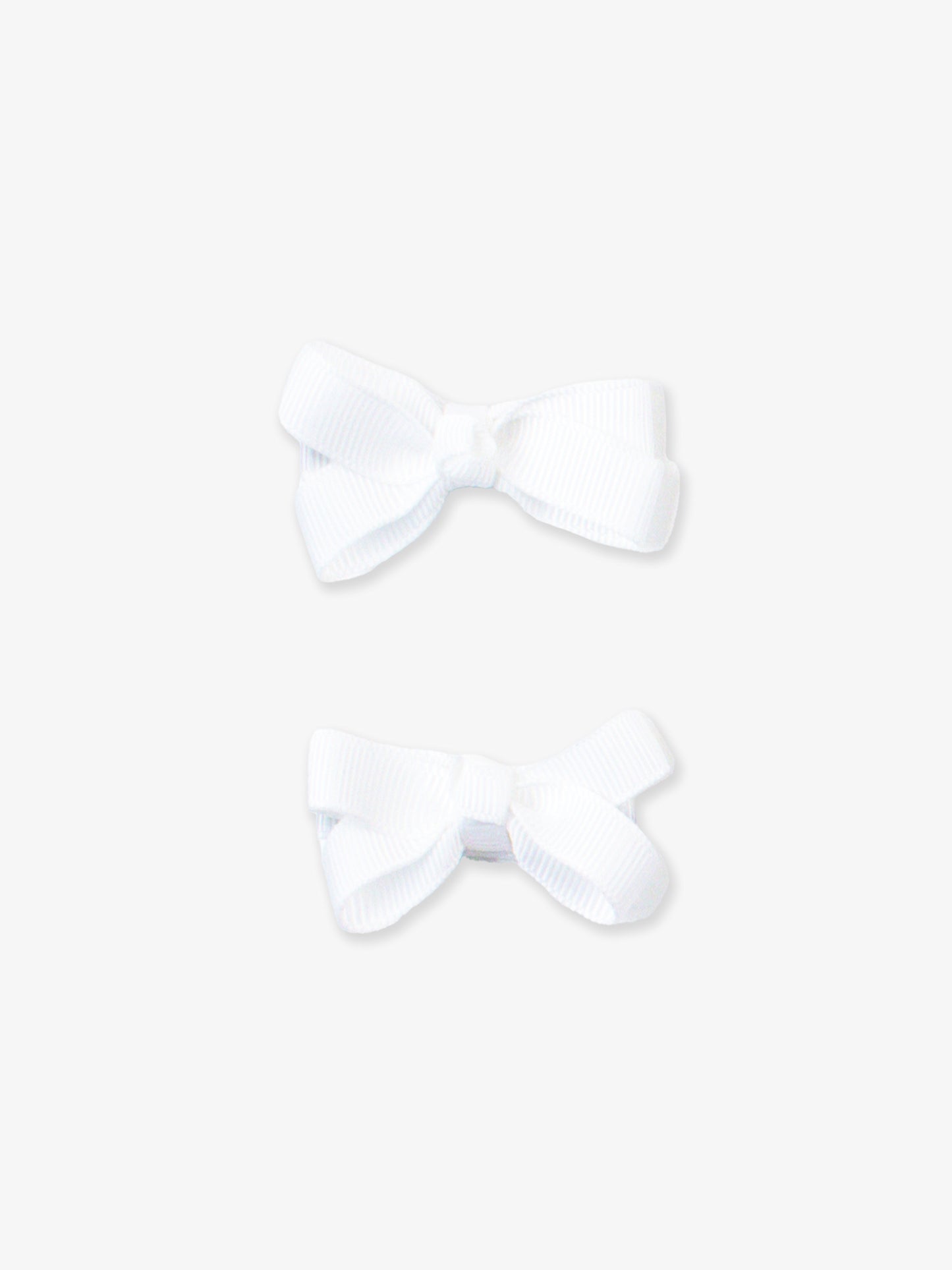 Small Bow Clip Set-White
