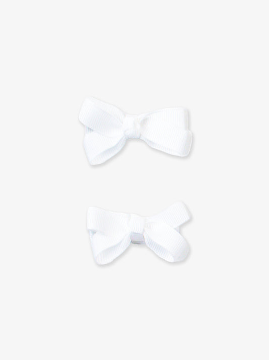 Small Bow Clip Set-White