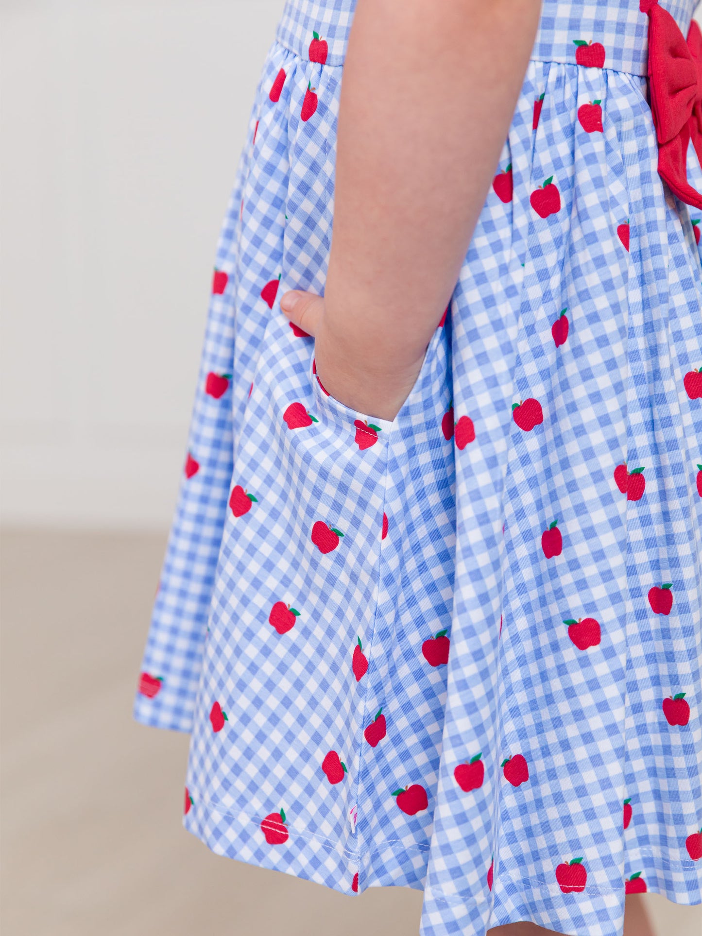 Apple Gingham Twirl Dress