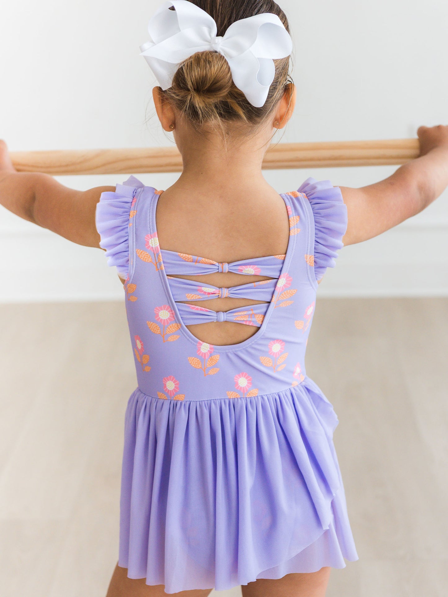 Petunia Petals Flutter Sleeve Leotard