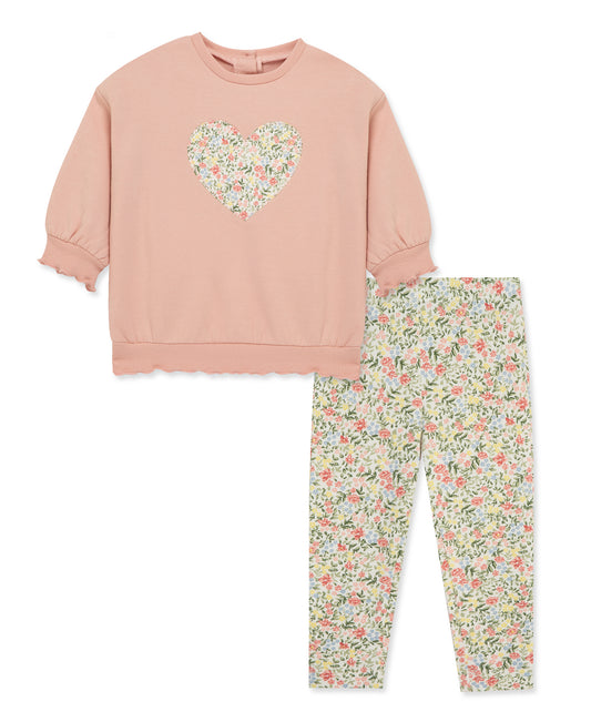 Heart 2PC Sweatshirt Set