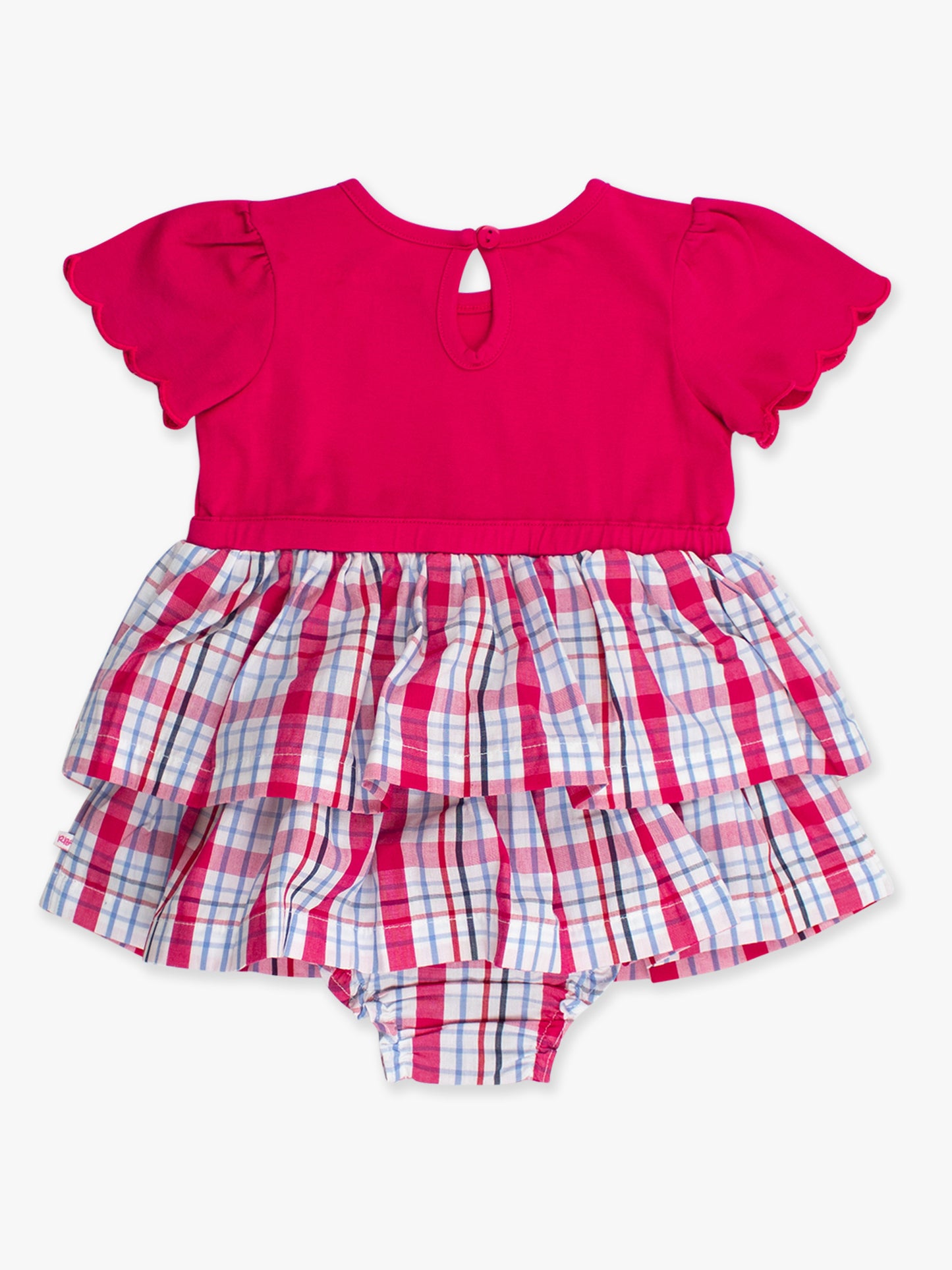 Adley Plaid Skirted Romper