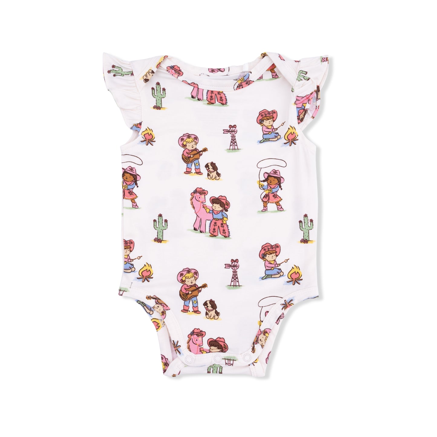 Vintage Cowgirls Ruffle Bodysuit